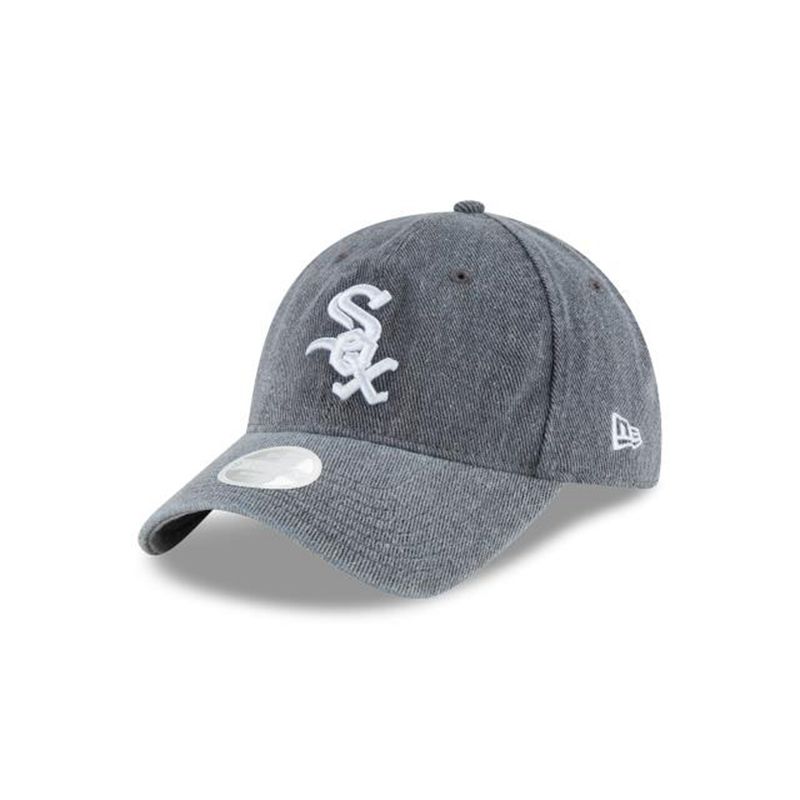 MLB Chicago White Sox Womens Faded Denim 9Twenty Adjustable (EWS3031) - Grey New Era Caps